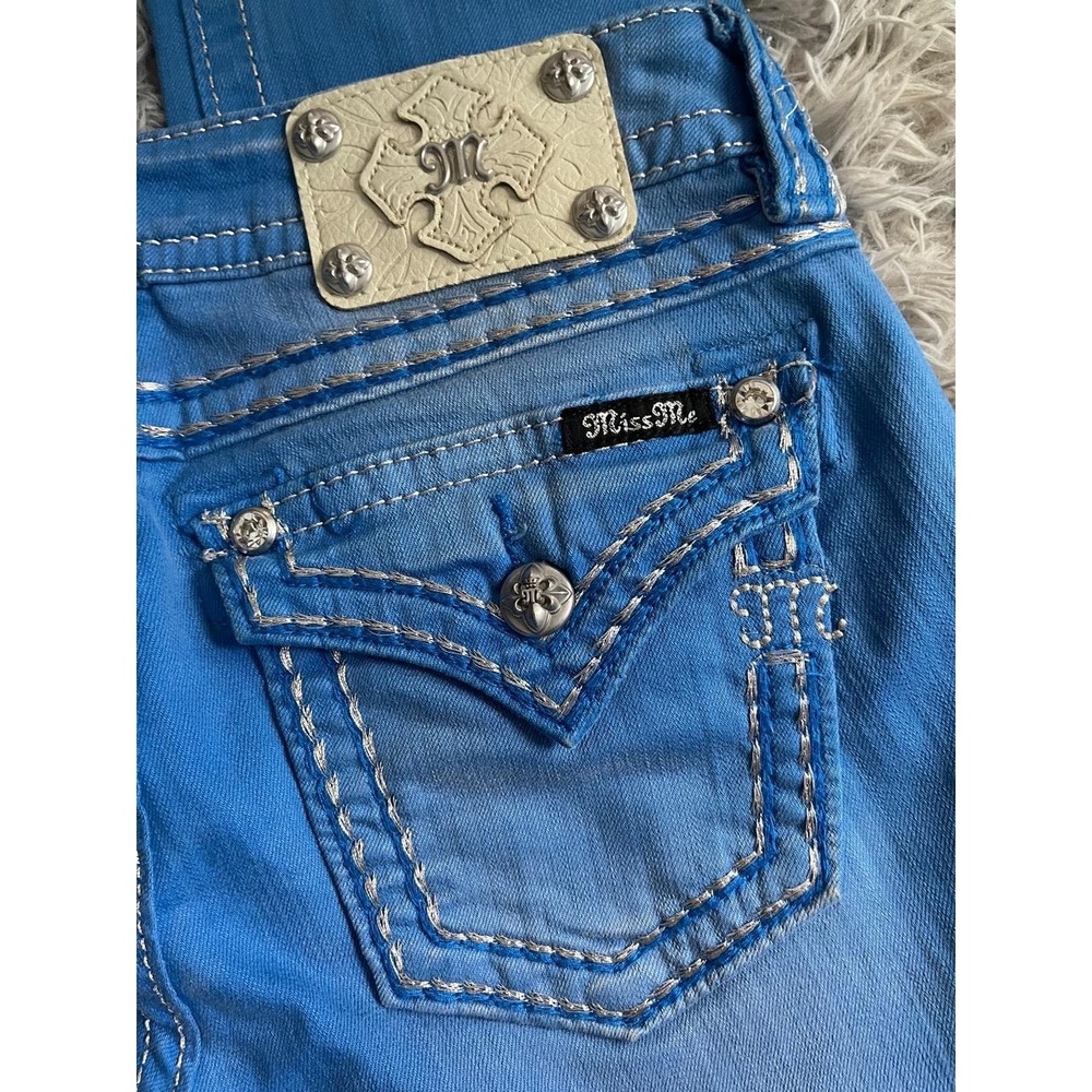 Miss Me Women's Skinny Jeans in Bright Blue - Picture 5 of 5